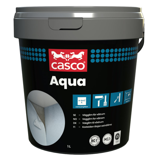 CASCO VÄGGLIM VÅTRUM AQUA 1L | Beijerbygg Byggmaterial
